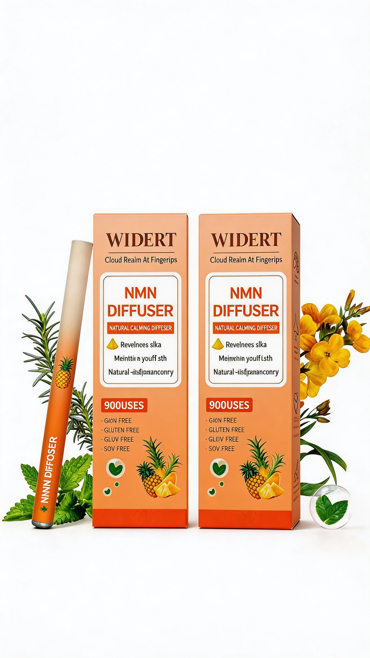 WIDERT Extra Strength Lung Cleanse Herbal Air Diffuser Pen - Pineapple